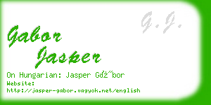 gabor jasper business card